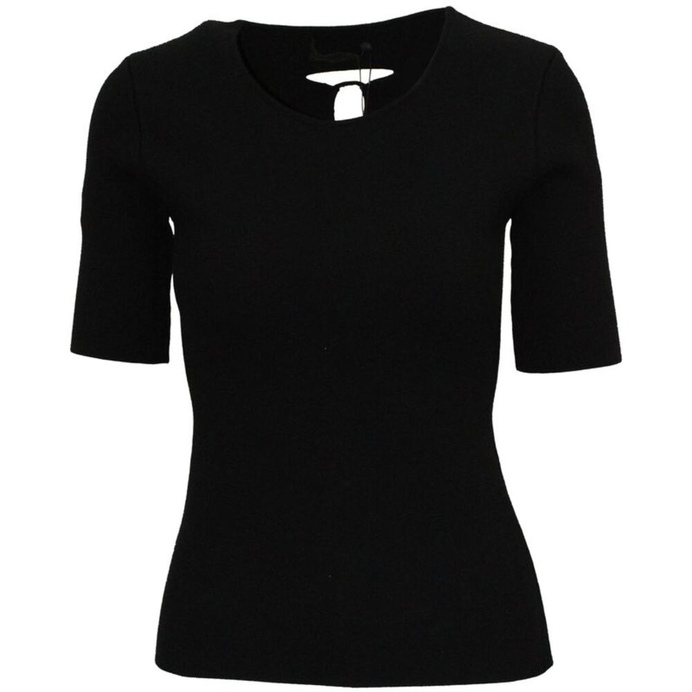 Alexander Wang Back Cut-Out T-Shirt in Black Rayon